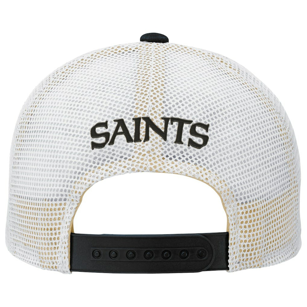 New Orleans Saints Youth Core Lockup Trucker Adjustable Hat - Black on sale