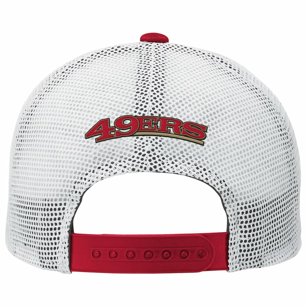 San Francisco 49ers Youth Core Lockup Trucker Adjustable Hat - Scarlet on sale