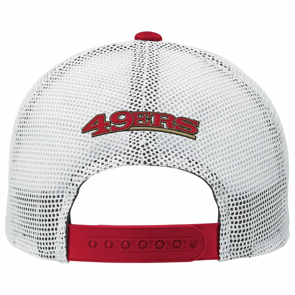 San Francisco 49ers Youth Core Lockup Trucker Adjustable Hat - Scarlet on sale