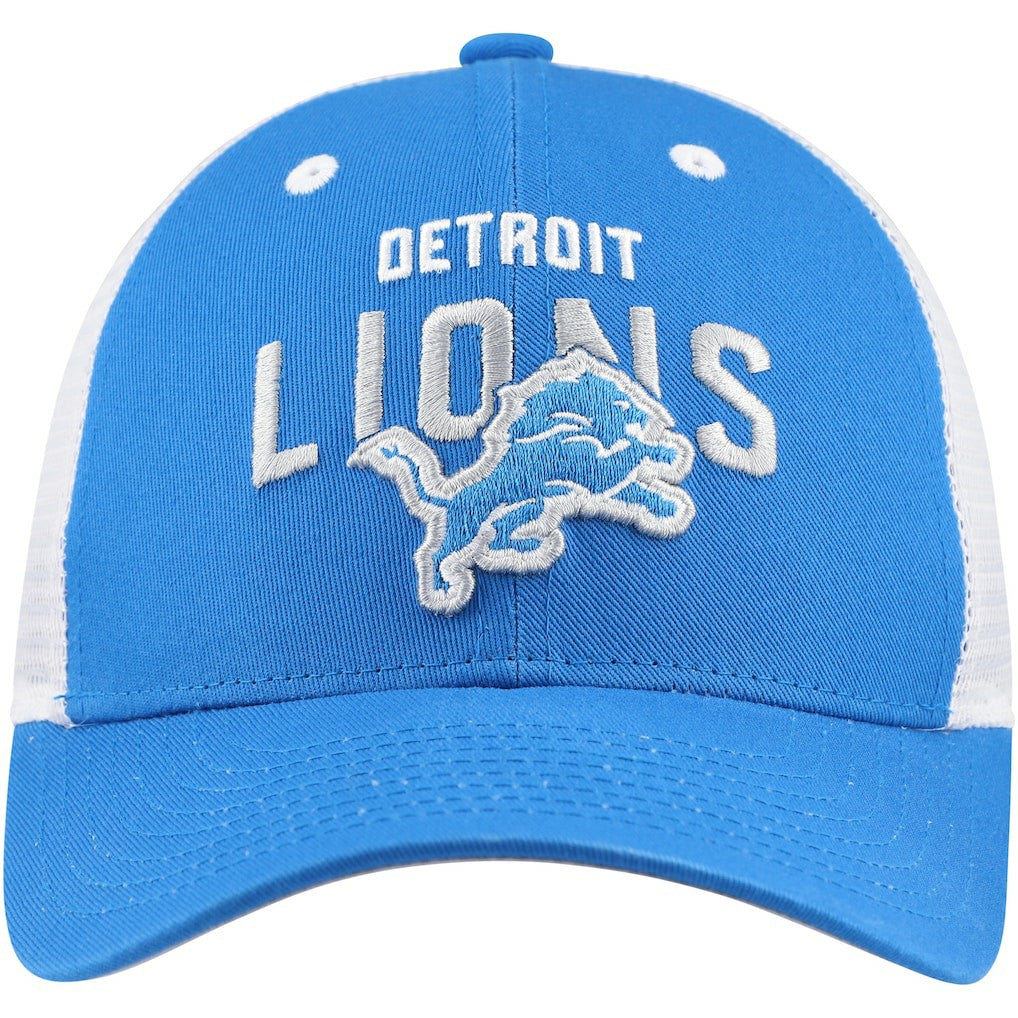 Detroit Lions Youth Core Lockup Trucker Adjustable Hat - Blue online