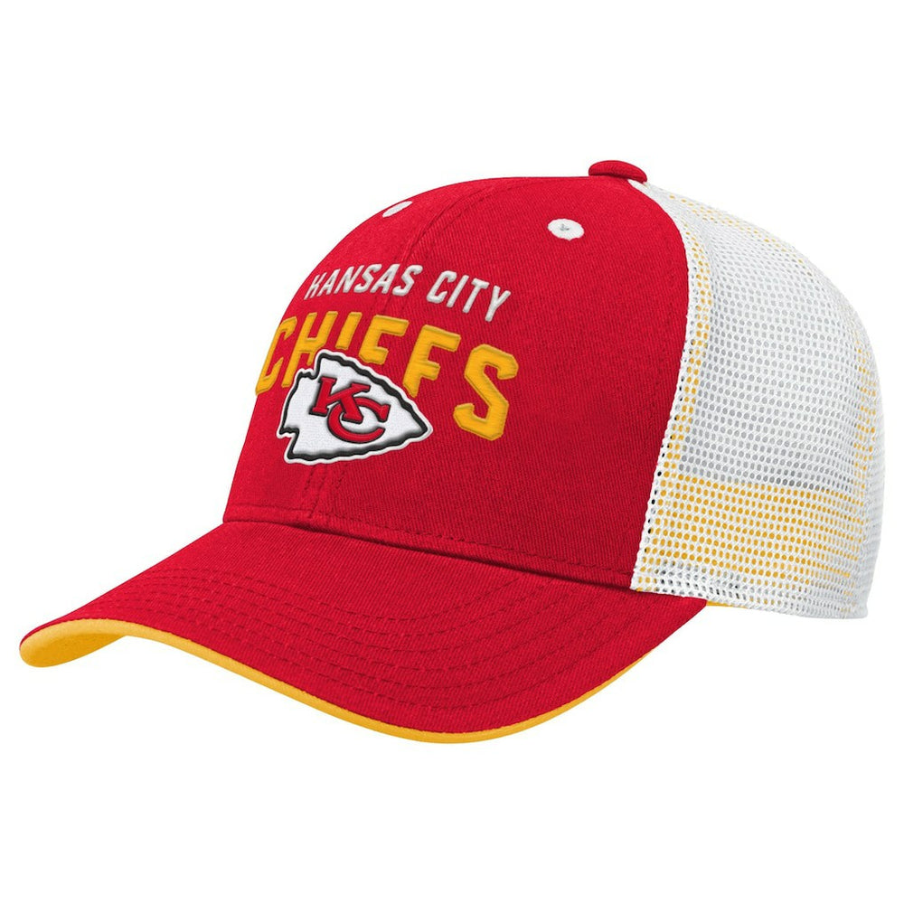 Kansas City Chiefs Youth Core Lockup Trucker Adjustable Hat - Red cheap