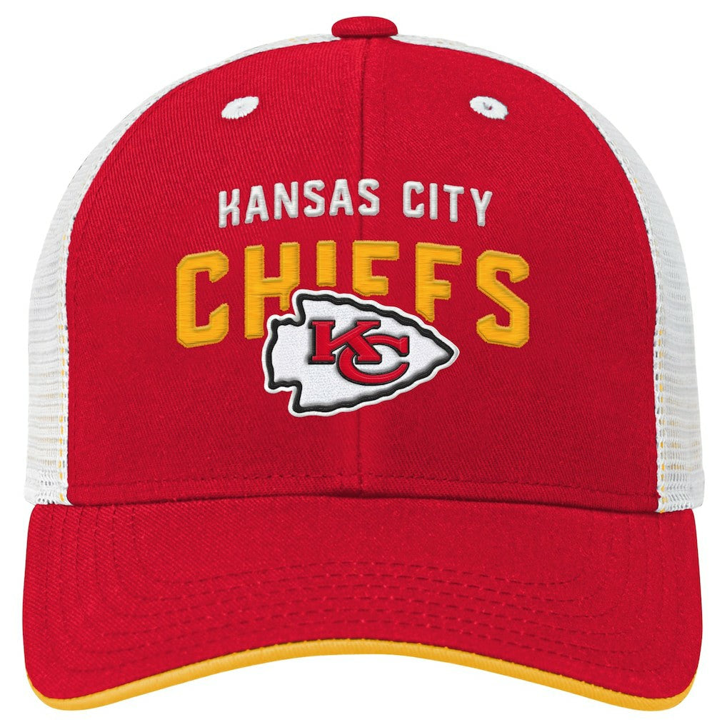 Kansas City Chiefs Youth Core Lockup Trucker Adjustable Hat - Red cheap