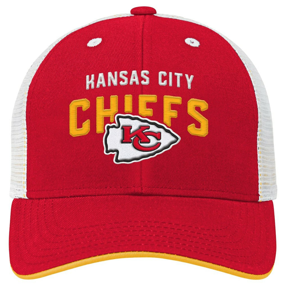 Kansas City Chiefs Youth Core Lockup Trucker Adjustable Hat - Red cheap