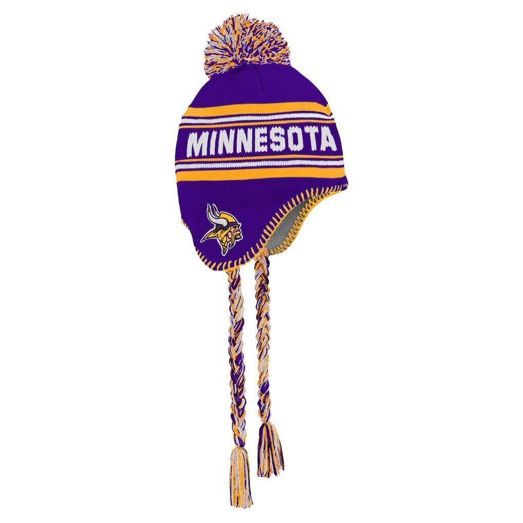 Minnesota Vikings Youth Jacquard Tassel Knit Hat with Pom - Purple online