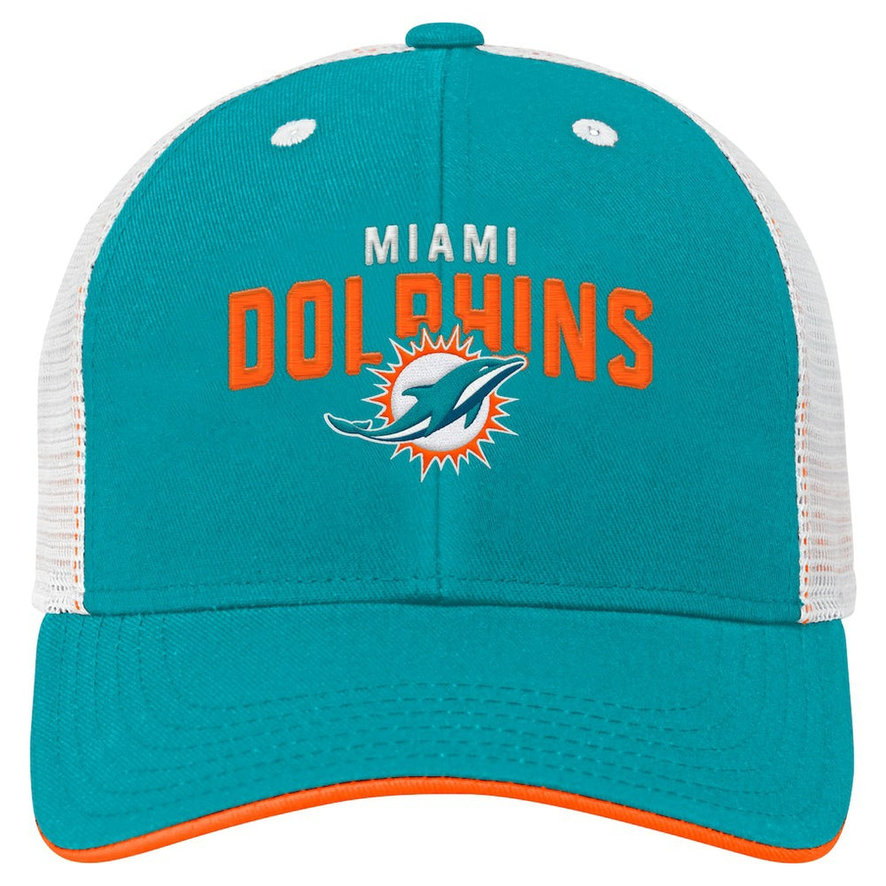 Miami Dolphins Preschool Core Lockup Trucker Adjustable hat - Aqua outlet