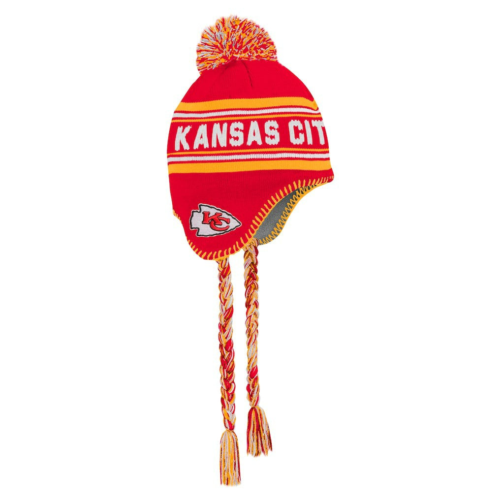 Kansas City Chiefs Preschool Jacquard Tassel Knit Hat with Pom - Red on sale