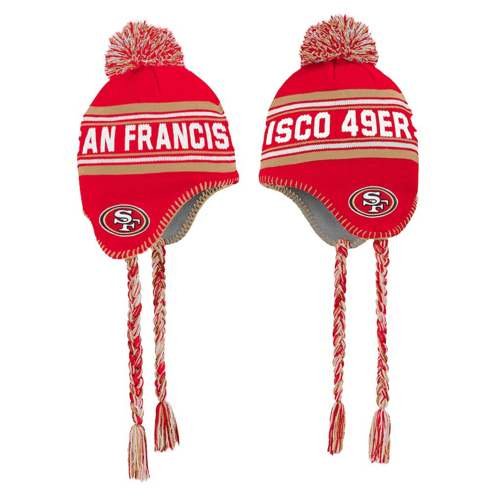 San Francisco 49ers Preschool Jacquard Tassel Knit Hat with Pom - Scarlet outlet