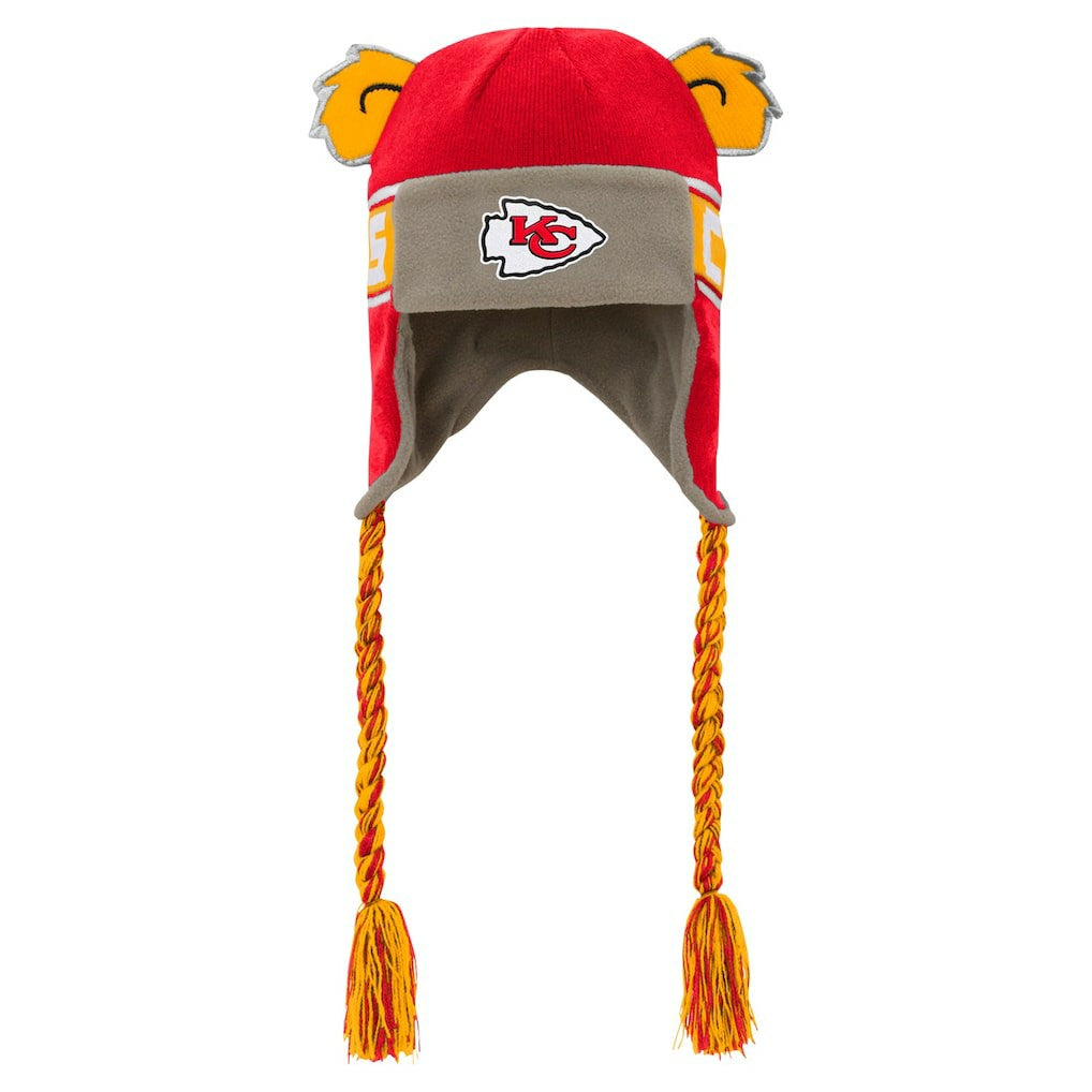 Kansas City Chiefs Youth Wordmark Ears Trooper Knit Hat - Red outlet
