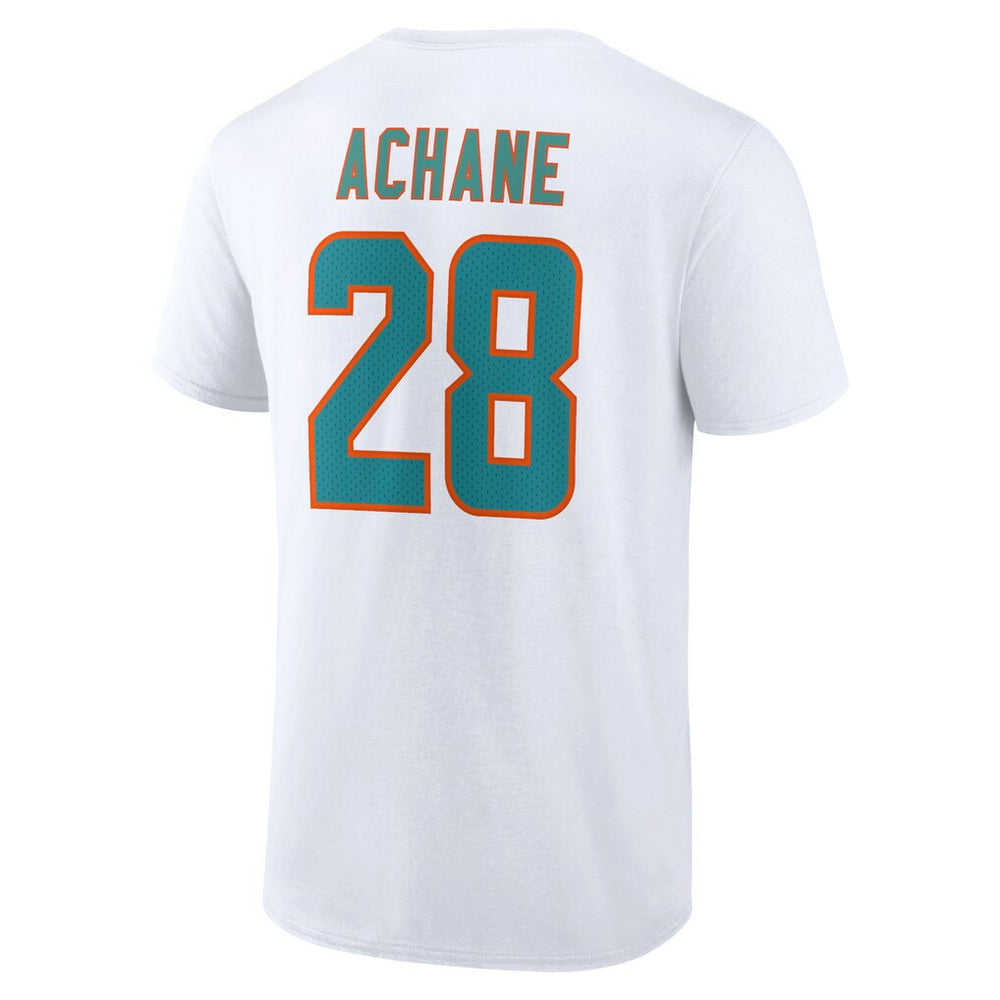 De’Von Achane Miami Dolphins Icon Player Name & Number T-Shirt - White online