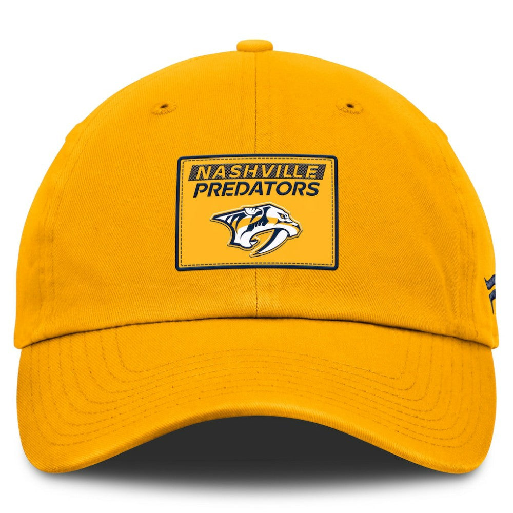 Nashville Predators Fanatics Authentic Pro Prime Adjustable Hat Gold