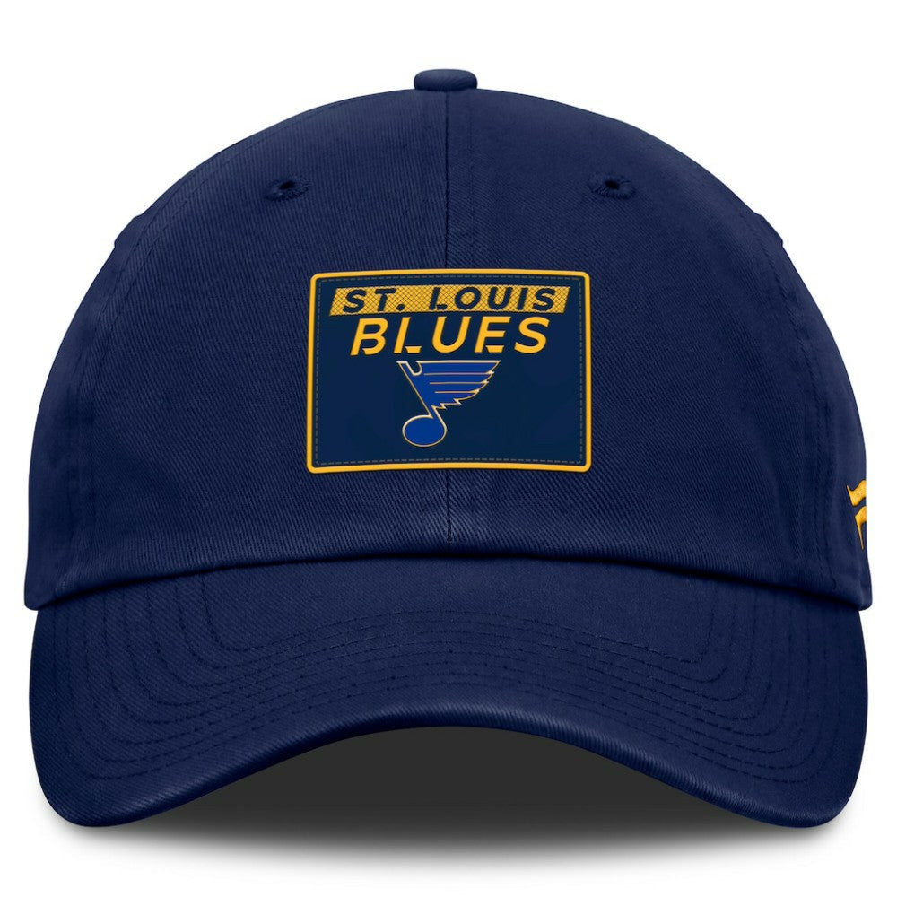 St. Louis Blues Fanatics Authentic Pro Prime Adjustable Hat Navy