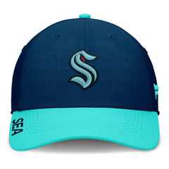 Seattle Kraken Fanatics Authentic Pro Rink Flex Hat Deep Sea Blue/Light Blue