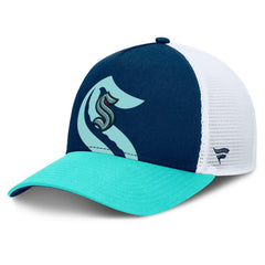Seattle Kraken Fanatics Authentic Pro A-Frame Rink Adjustable Hat Deep Sea Blue/Light Blue