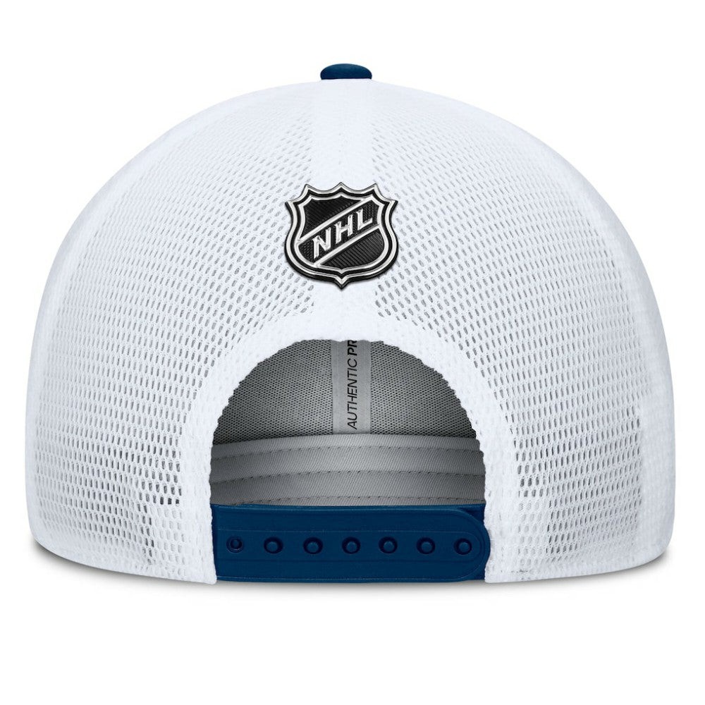 Seattle Kraken Fanatics Authentic Pro A-Frame Rink Adjustable Hat Deep Sea Blue/Light Blue