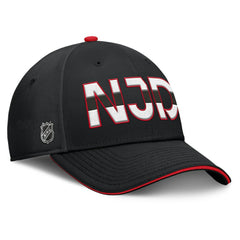 New Jersey Devils Fanatics Authentic Pro Rink Team Code Flex Hat Black/Red