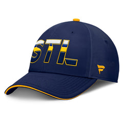 St. Louis Blues Fanatics Authentic Pro Rink Team Code Flex Hat Navy/Gold