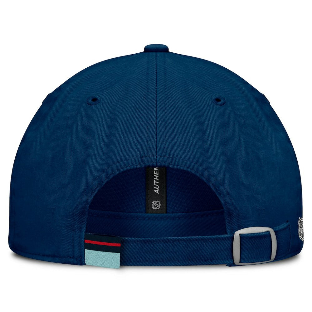 Seattle Kraken Fanatics Women's Authentic Pro Rink Adjustable Hat Deep Sea Blue