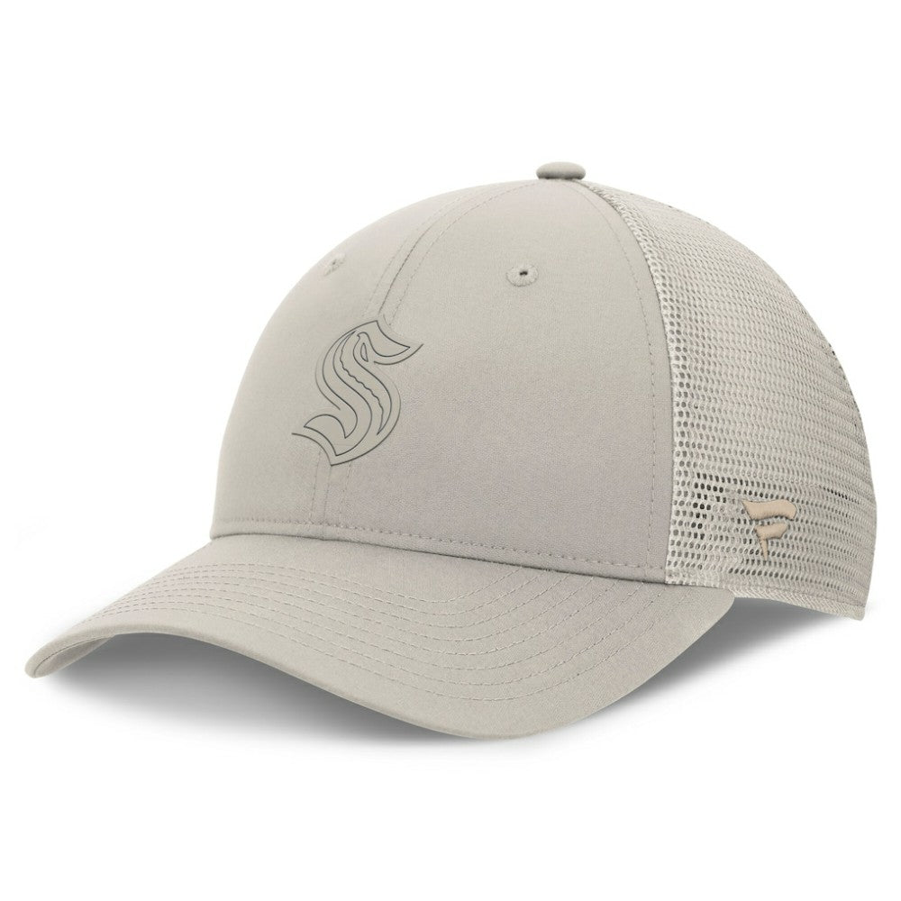 Seattle Kraken Fanatics Women's Authentic Pro Road Trucker Adjustable Hat Tan