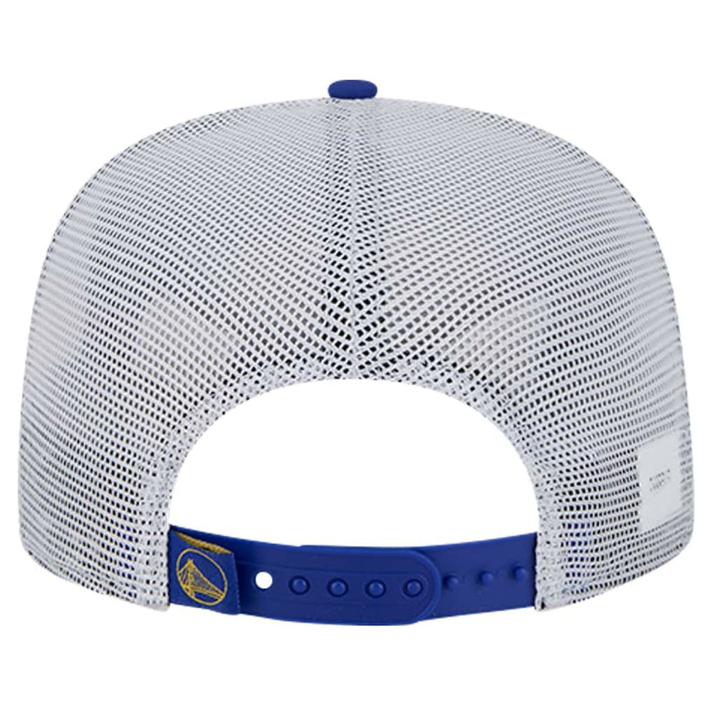 Golden State Warriors Puff Print Team Code A-Frame 9FIFTY Trucker Snapback Hat sale - Royal | New Era discount