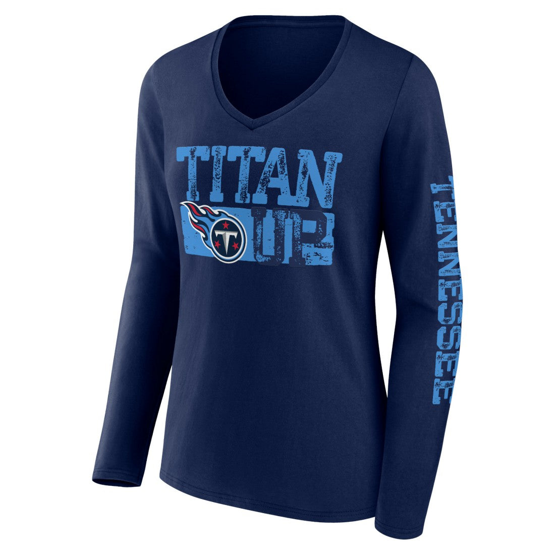 Tennessee Titans Hometown Sweep Long Sleeve V-Neck T-Shirt - Navy cheap