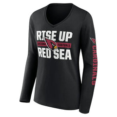Arizona Cardinals Hometown Sweep Long Sleeve V-Neck T-Shirt - Black on sale