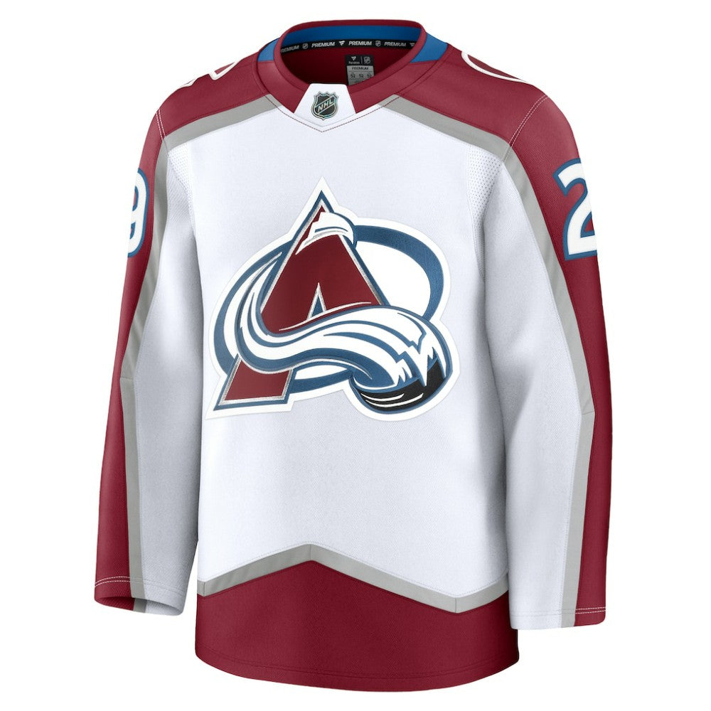 Nathan MacKinnon Colorado Avalanche Fanatics Away Premium Jersey White