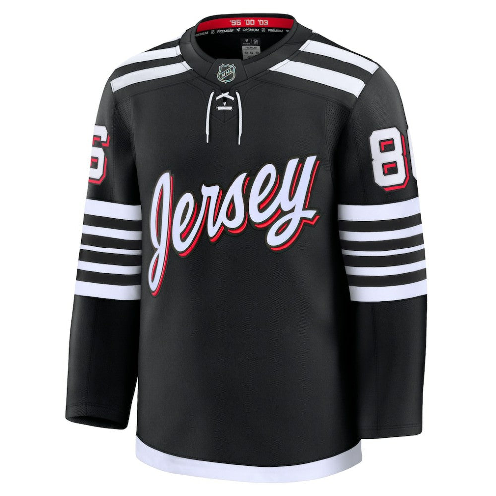 Jack Hughes New Jersey Devils Fanatics Alternate Premium Jersey Black