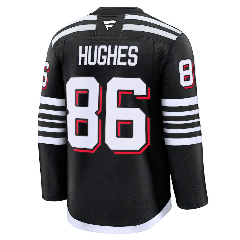 Jack Hughes New Jersey Devils Fanatics Alternate Premium Jersey Black
