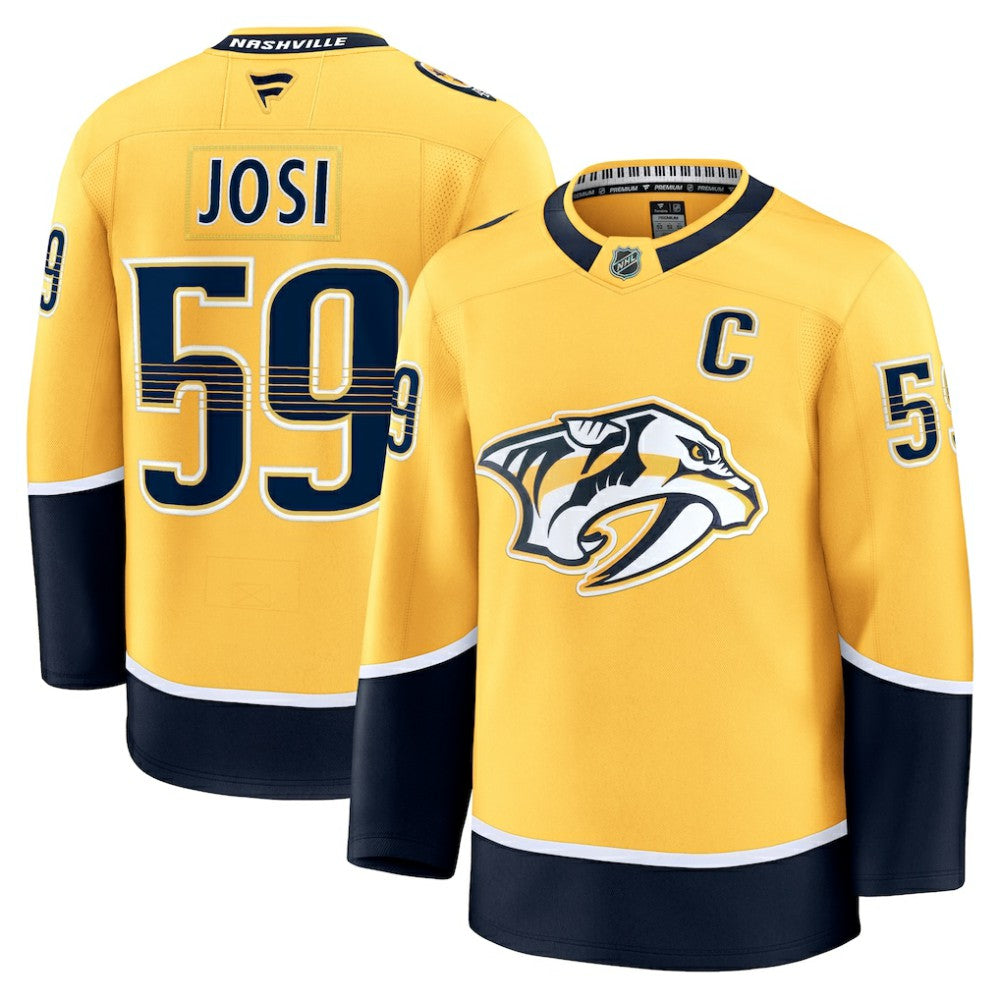 Roman Josi Nashville Predators Fanatics Home Premium Jersey Yellow
