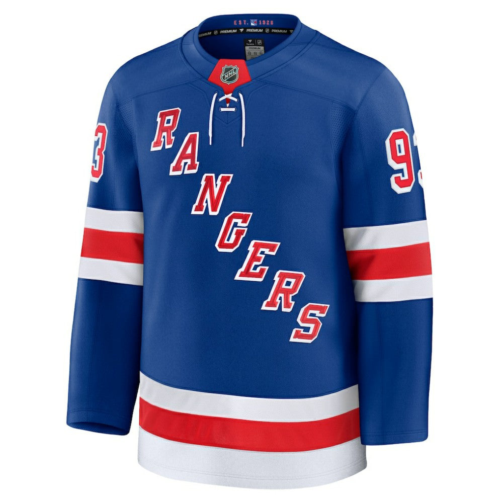 Mika Zibanejad New York Rangers Fanatics Home Premium Jersey Blue