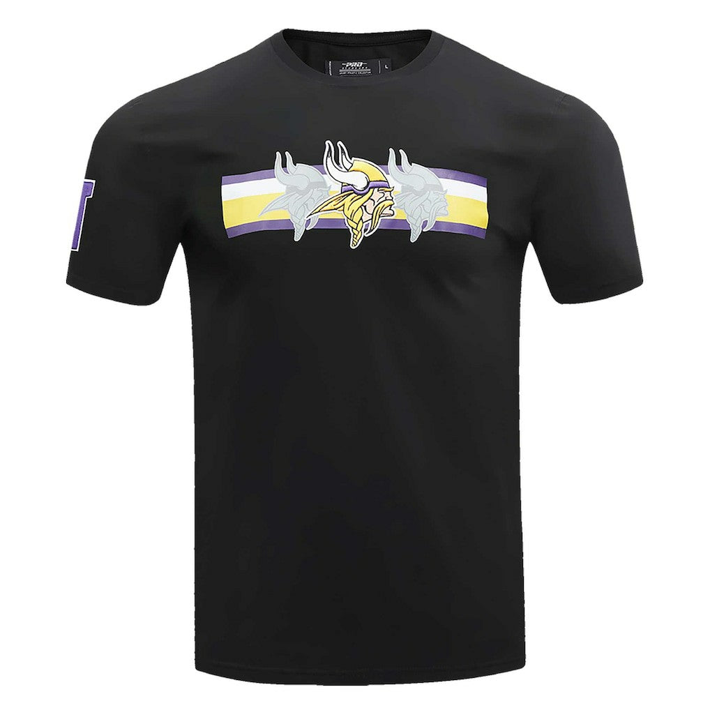 Minnesota Vikings Pro Standard Retro Striper T-Shirt - Black on sale