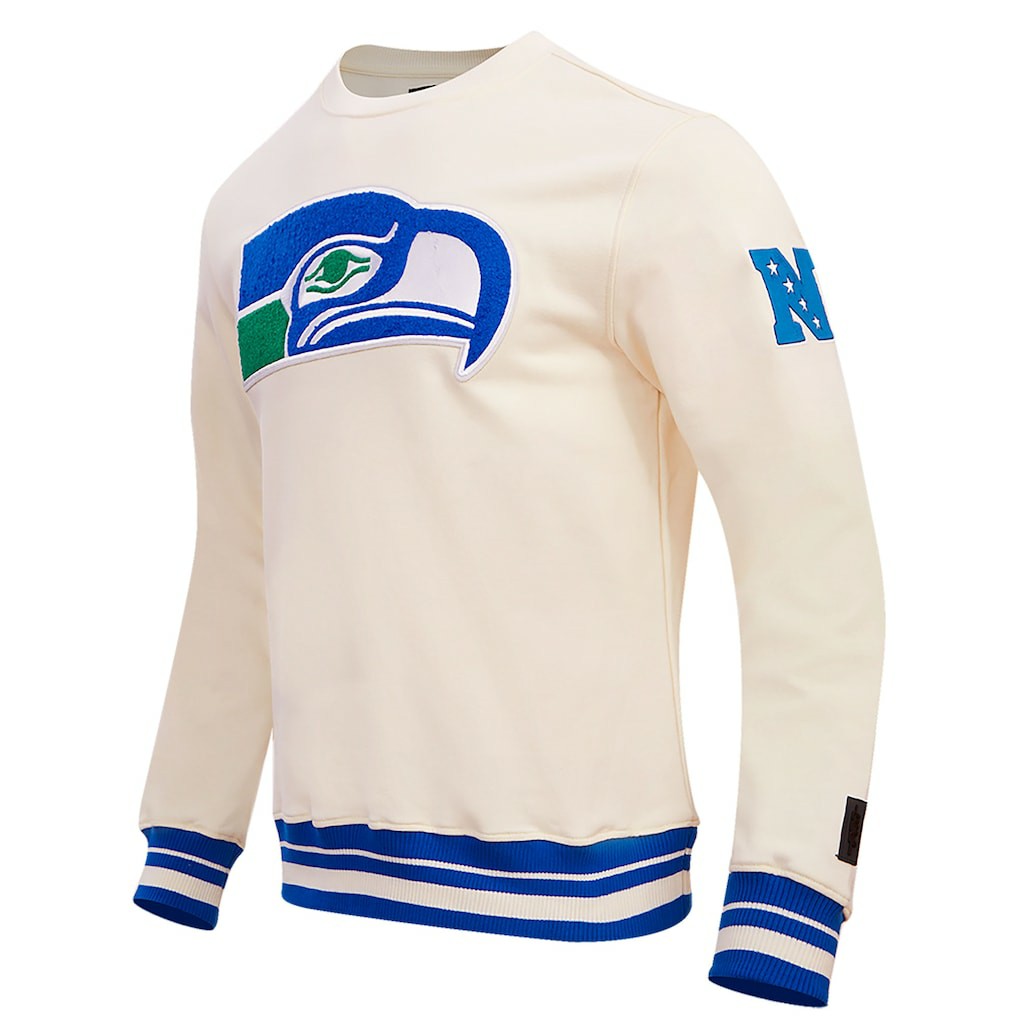 Seattle Seahawks Pro Standard Retro Classics Fleece Pullover Sweatshirt - Cream outlet