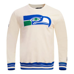 Seattle Seahawks Pro Standard Retro Classics Fleece Pullover Sweatshirt - Cream outlet