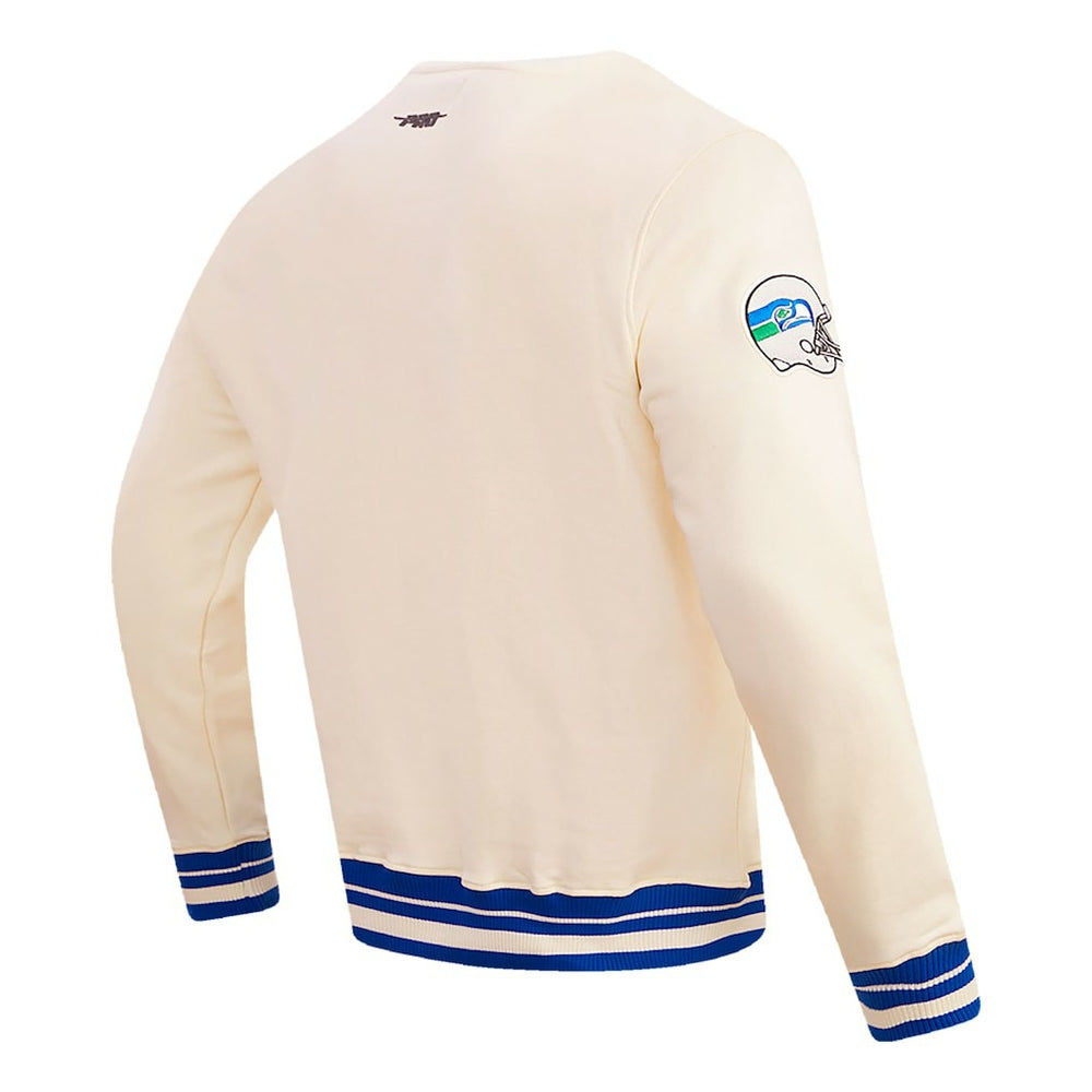 Seattle Seahawks Pro Standard Retro Classics Fleece Pullover Sweatshirt - Cream outlet