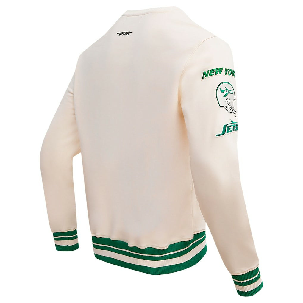 New York Jets Pro Standard Retro Classics Fleece Pullover Sweatshirt - Cream outlet