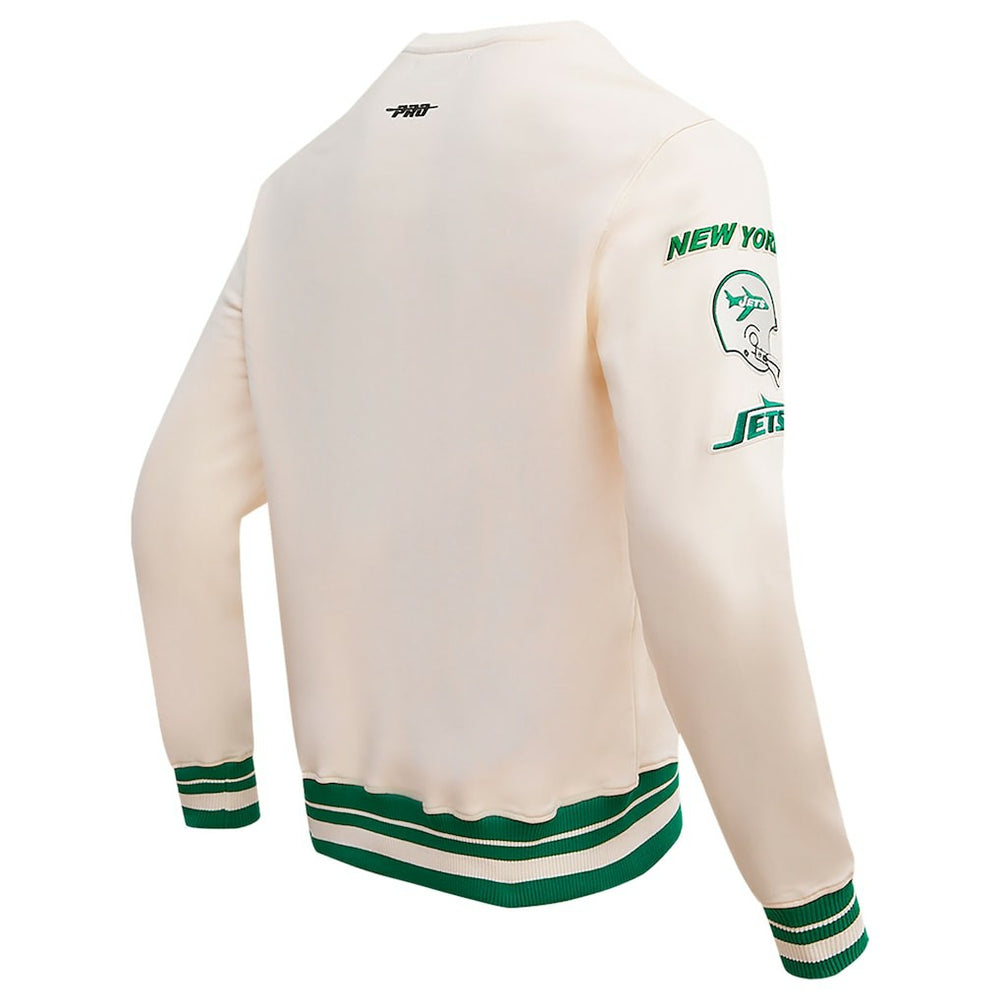 New York Jets Pro Standard Retro Classics Fleece Pullover Sweatshirt - Cream outlet