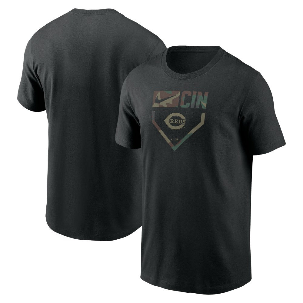 Cincinnati Reds Camo T-Shirt - Black | Nike