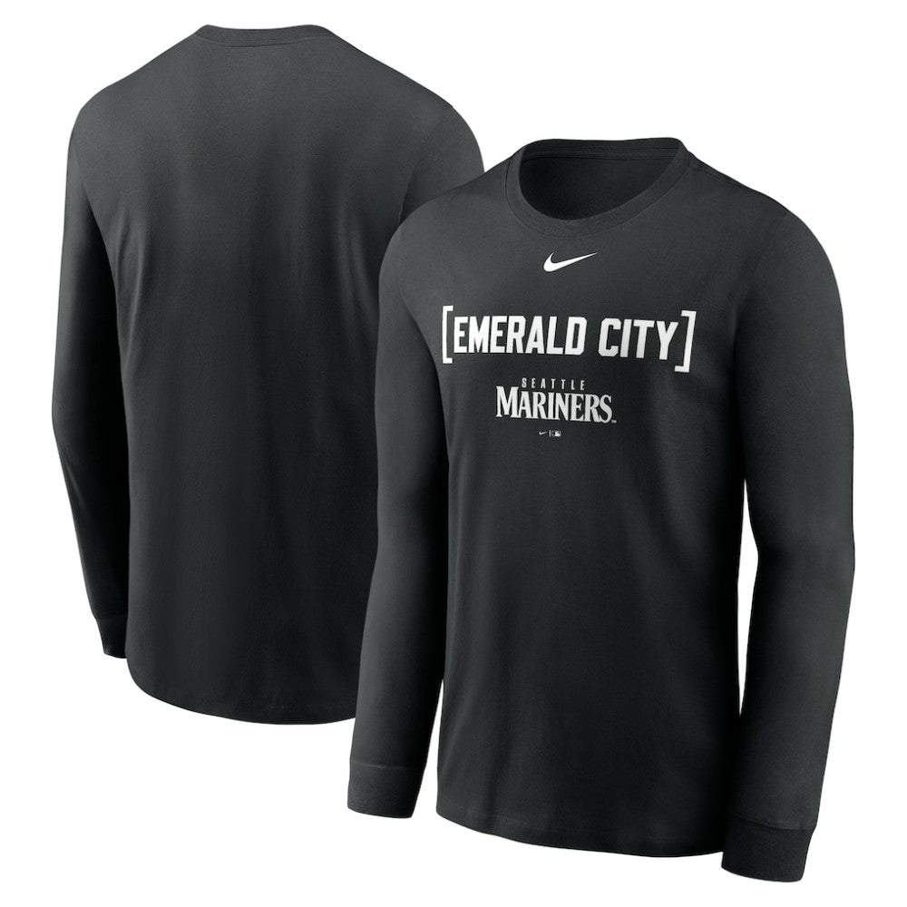 Seattle Mariners Local Nickname Long Sleeve T-Shirt - Black | Nike