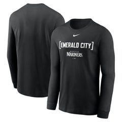 Seattle Mariners Local Nickname Long Sleeve T-Shirt - Black | Nike