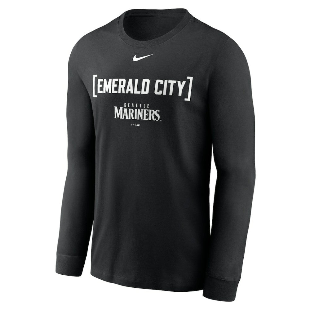 Seattle Mariners Local Nickname Long Sleeve T-Shirt - Black | Nike
