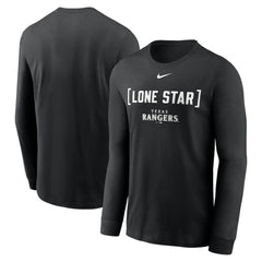 Texas Rangers Local Nickname Long Sleeve T-Shirt - Black | Nike