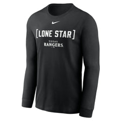 Texas Rangers Local Nickname Long Sleeve T-Shirt - Black | Nike