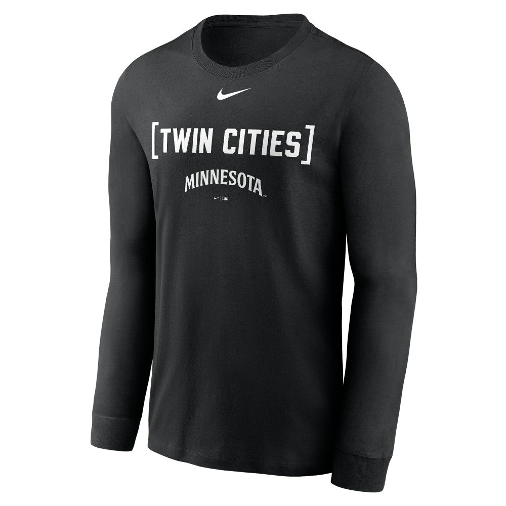 Minnesota Twins Local Nickname Long Sleeve T-Shirt - Black | Nike