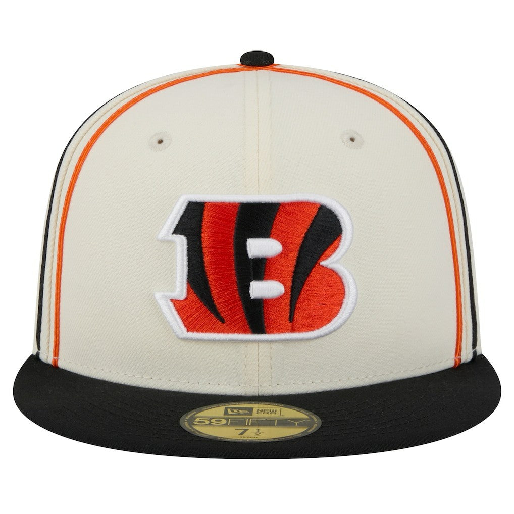 Cincinnati Bengals New Era Soutache 59FIFTY Fitted Hat - Cream outlet