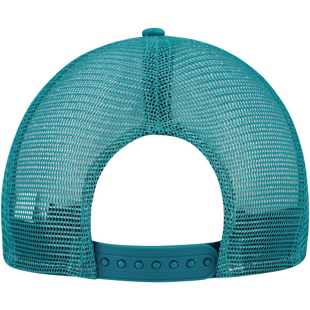 Jacksonville Jaguars New Era Half Stripe Trucker A-Frame 9FIFTY Snapback Hat - Teal/Black outlet