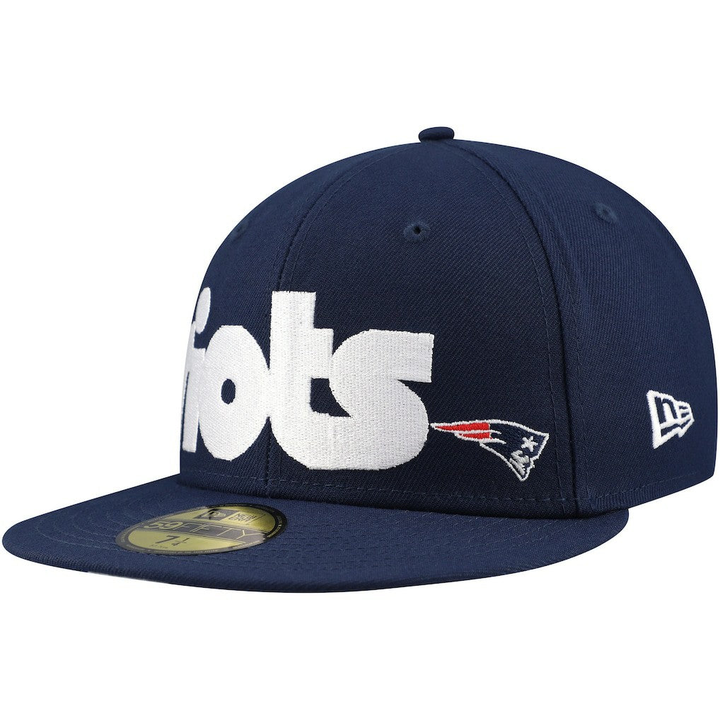 New England Patriots New Era Checkered Undervisor 59FIFTY Fitted Hat - Navy cheap