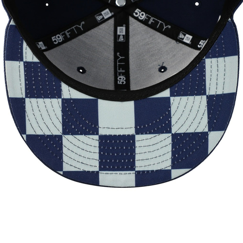 New England Patriots New Era Checkered Undervisor 59FIFTY Fitted Hat - Navy cheap