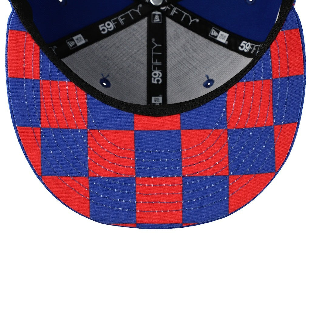 New York Giants New Era Checkered Undervisor 59FIFTY Fitted Hat - Royal for sale