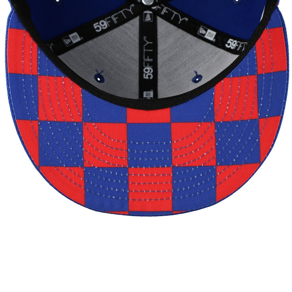 New York Giants New Era Checkered Undervisor 59FIFTY Fitted Hat - Royal for sale
