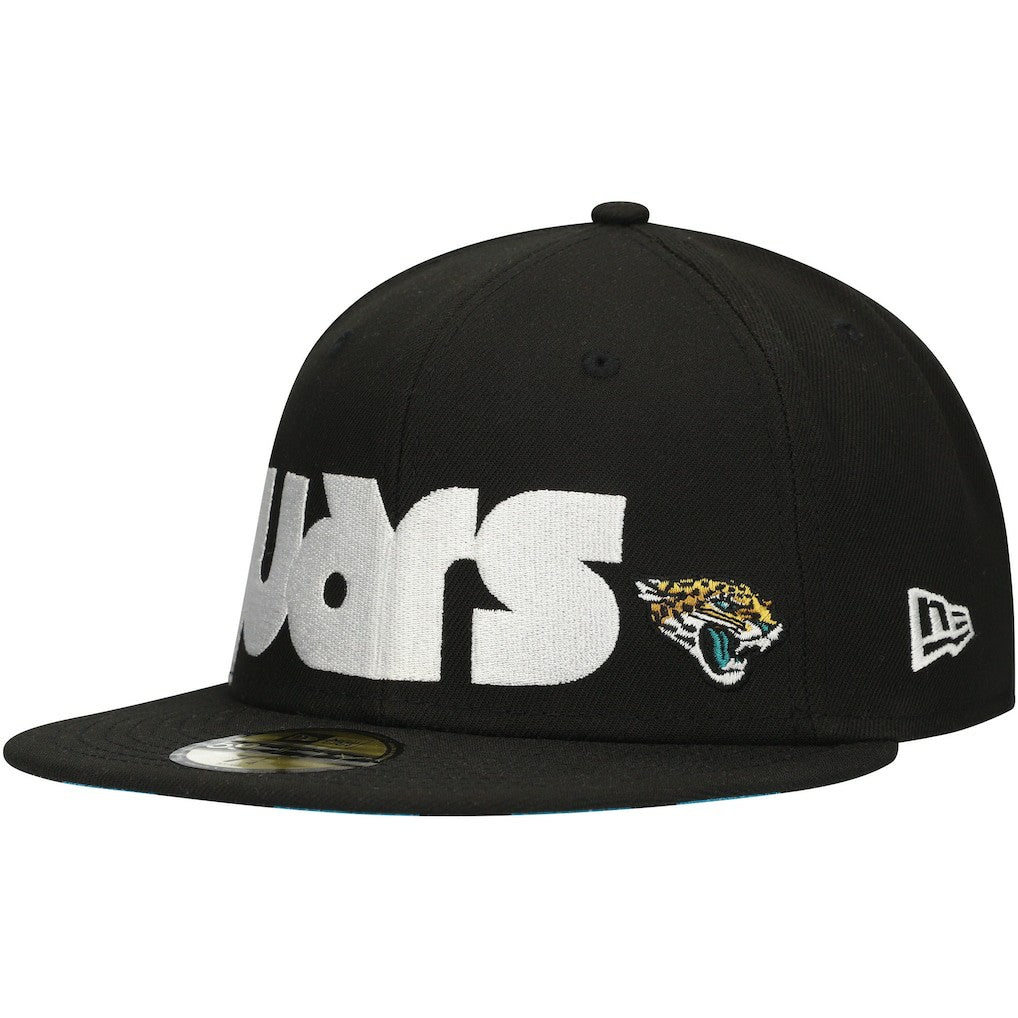 Jacksonville Jaguars New Era Checkered Undervisor 59FIFTY Fitted Hat - Black for sale